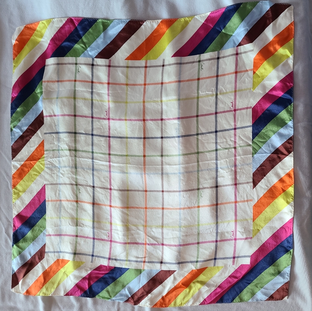 Coach Signature plaid and Stripe scarf